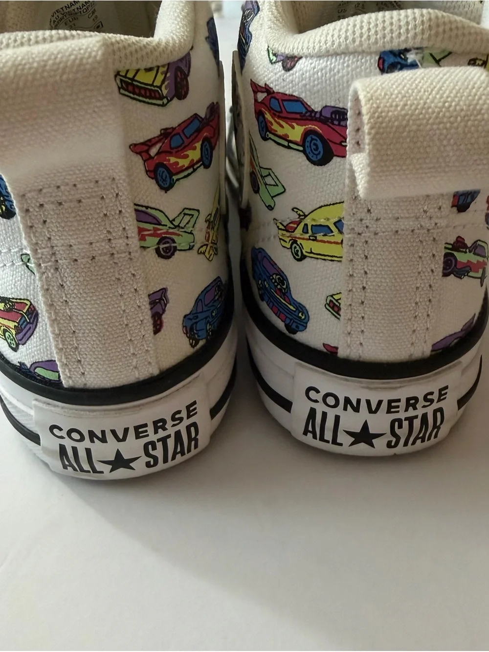 Converse Chuck Taylor All Star Kids Size 13 High Top Car Print Sneakers
